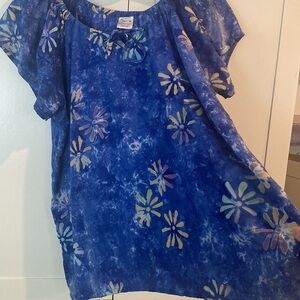 Floral Beachy Short Sleeve Top - XL